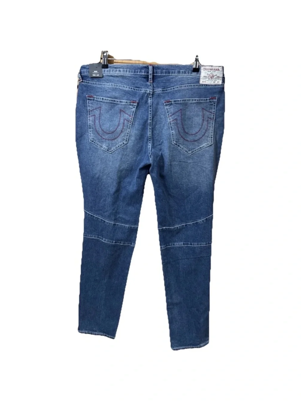True Religion Mens 36X32 Rocco Skinny Relaxed Blue Denim Jeans Stretch Pockets